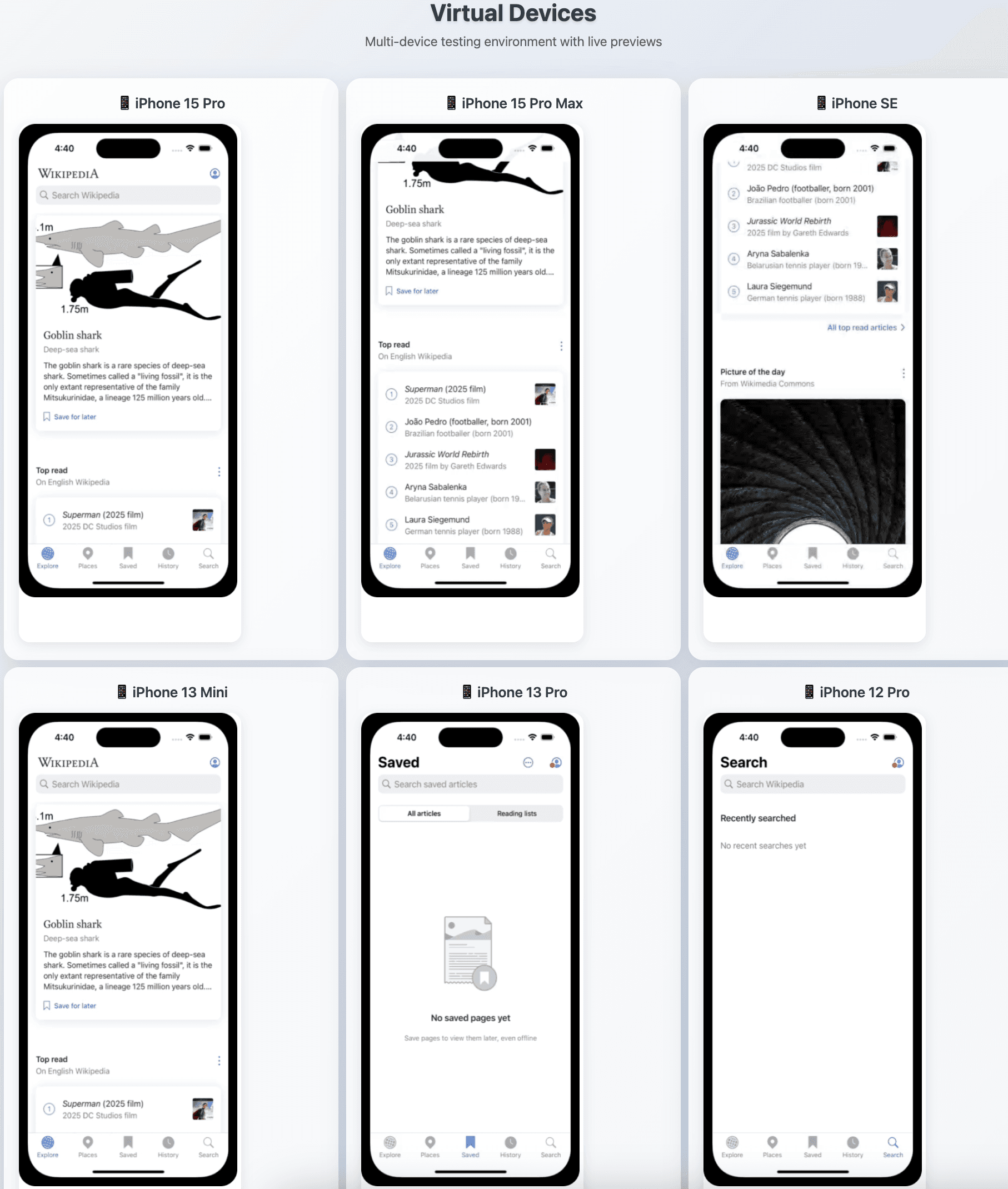 GitHub deployment comment showing automated DeltaTest preview links for iPhone devices